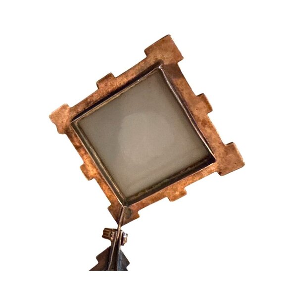 Rose Gold Cameo Classical Centurion Roman Soldier Locket Pendant 1x1 Inch - Picture 8 of 11